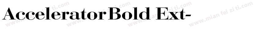 Accelerator Bold Ext字体转换